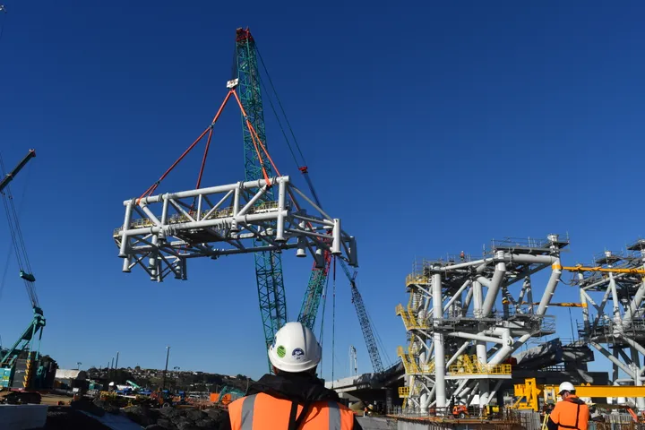 Final lift complete for Spirit of Tasmania gantry superstructure